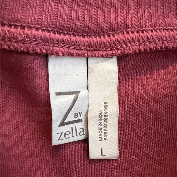 Zella Women's Blouse Size L in Purple, Long Sleeves Tulip Hem - Picture 3 of 5